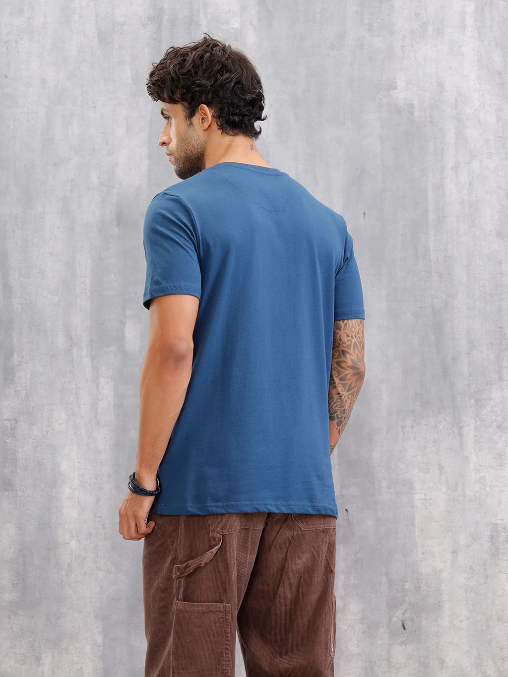 Puff Printed Regular Fit T-shirt | Blue