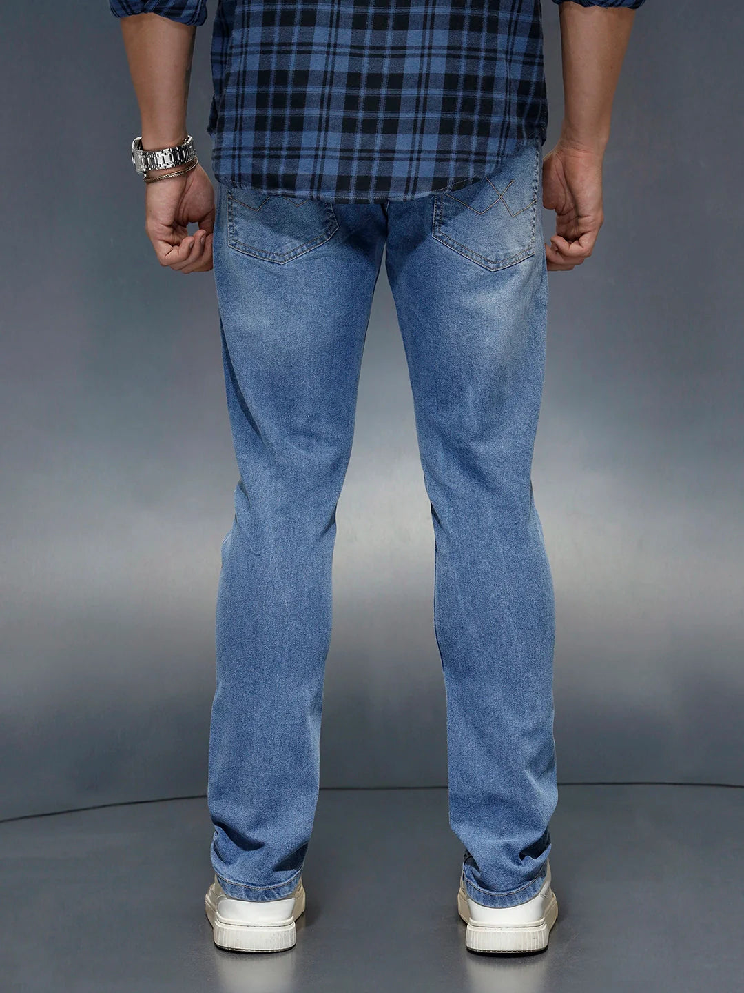 Men's casual slim fit jeans | Blue