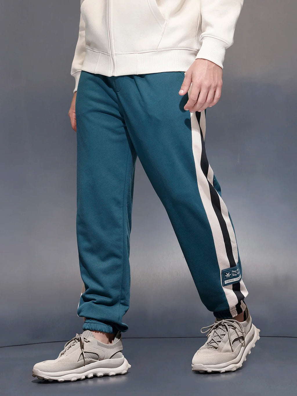 Street Athleisure Stripe Joggers | Green
