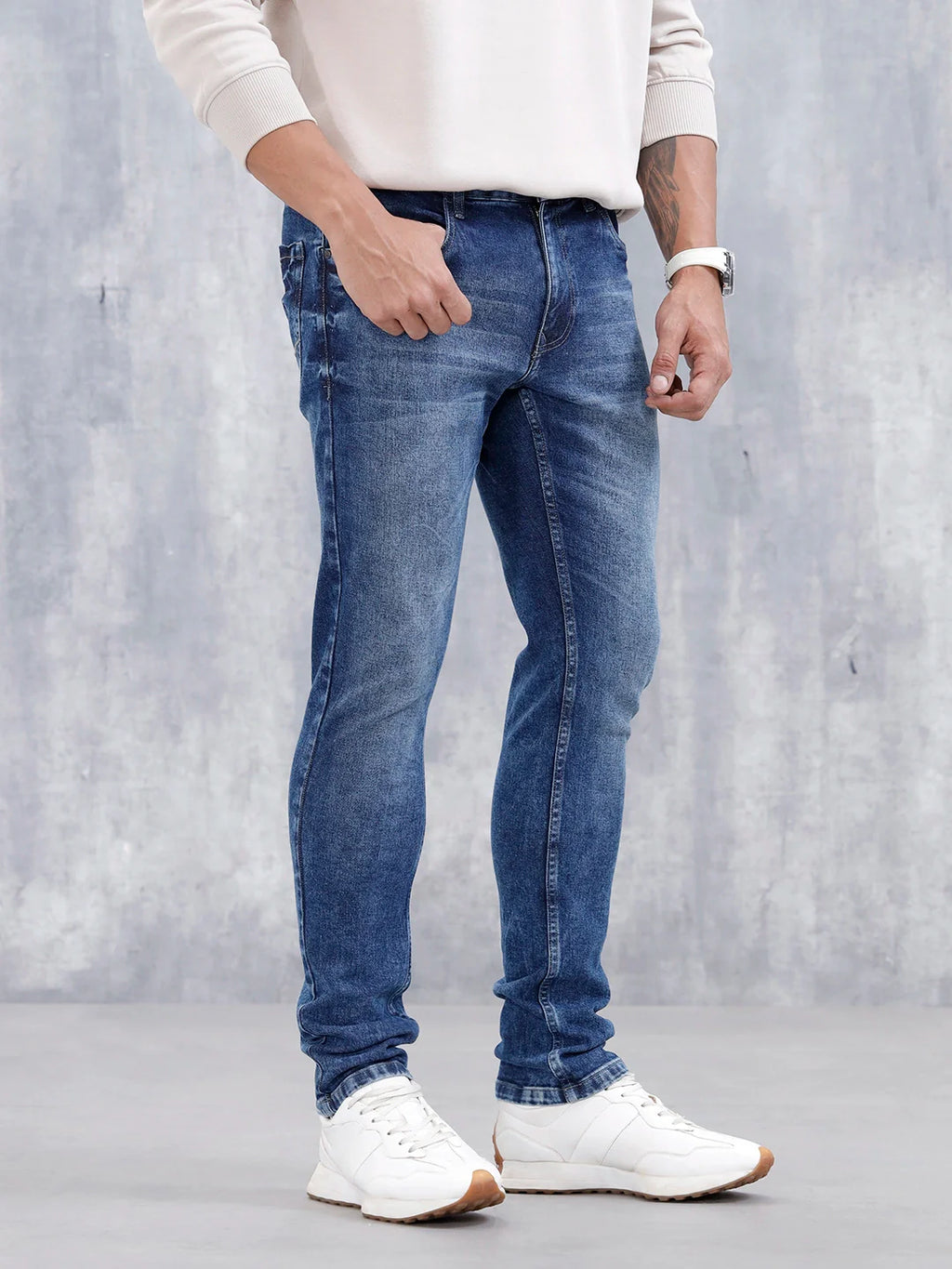 Men's Casual Slim Fit Jeans  | Dark Blue