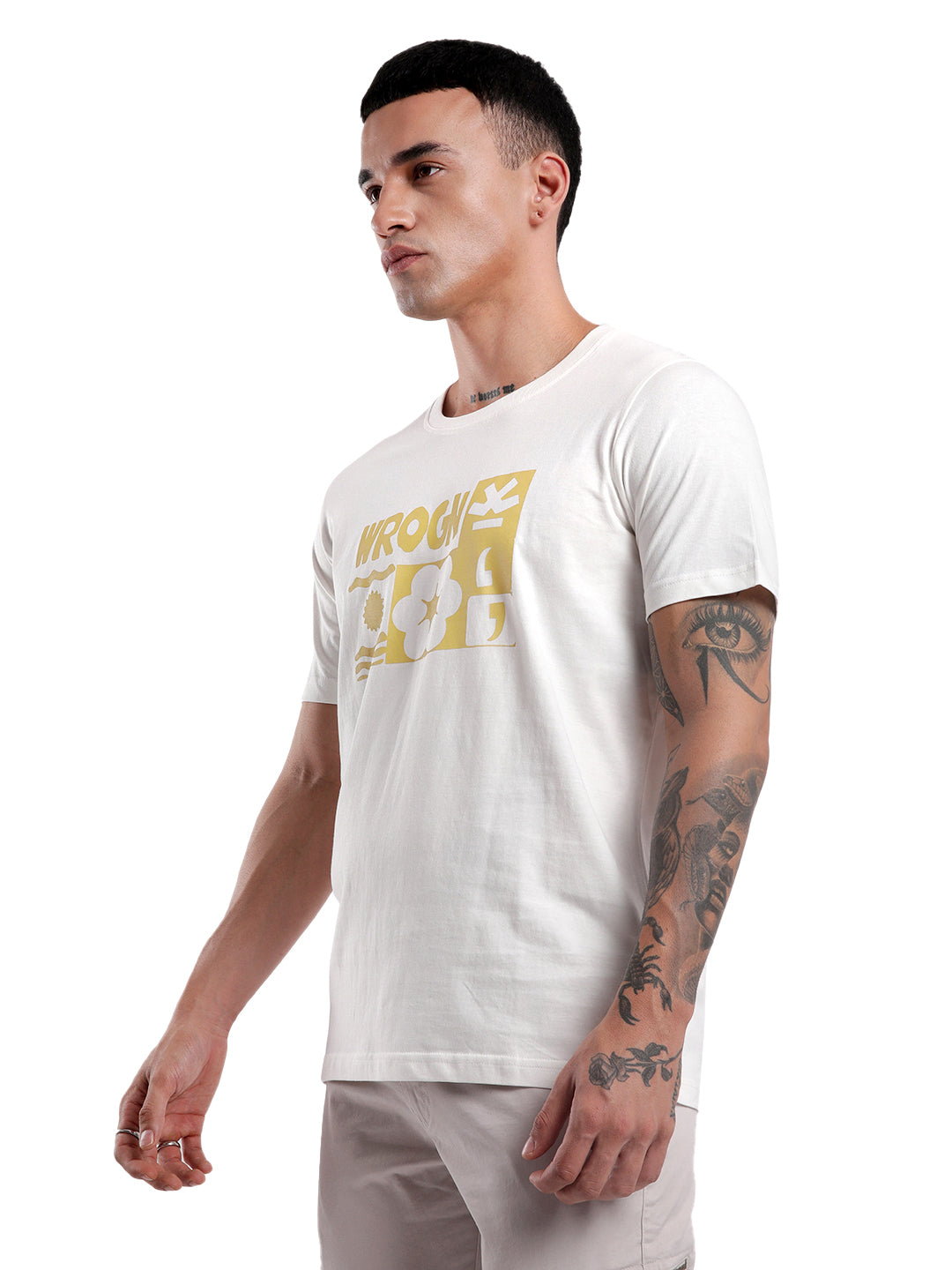 Wrogn Bloom Printed T-Shirt