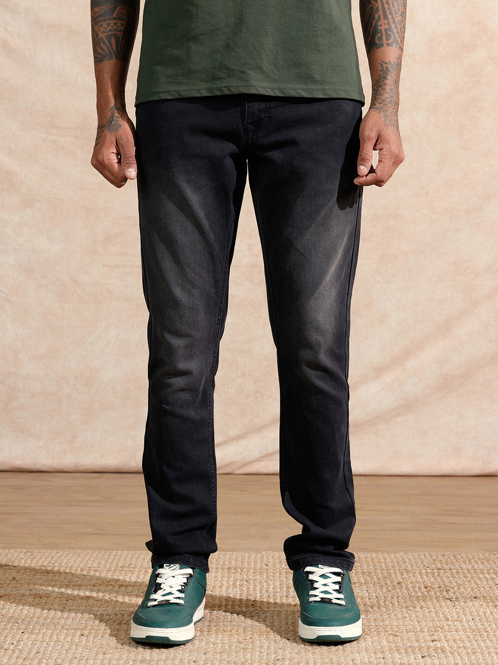 Solid Slim Fit Jeans | Black