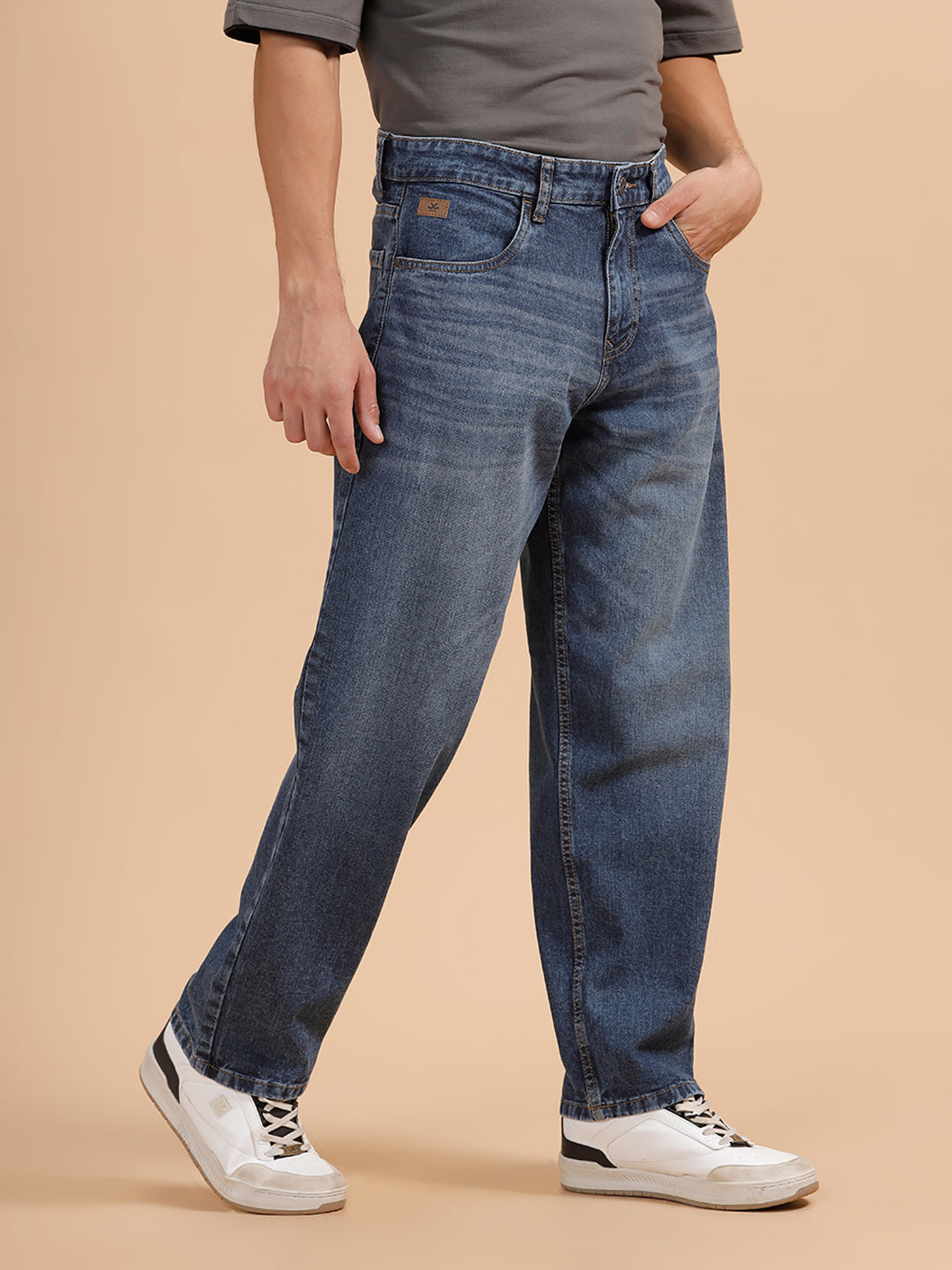 Heavy Fade Loose Fit Jeans | Blue