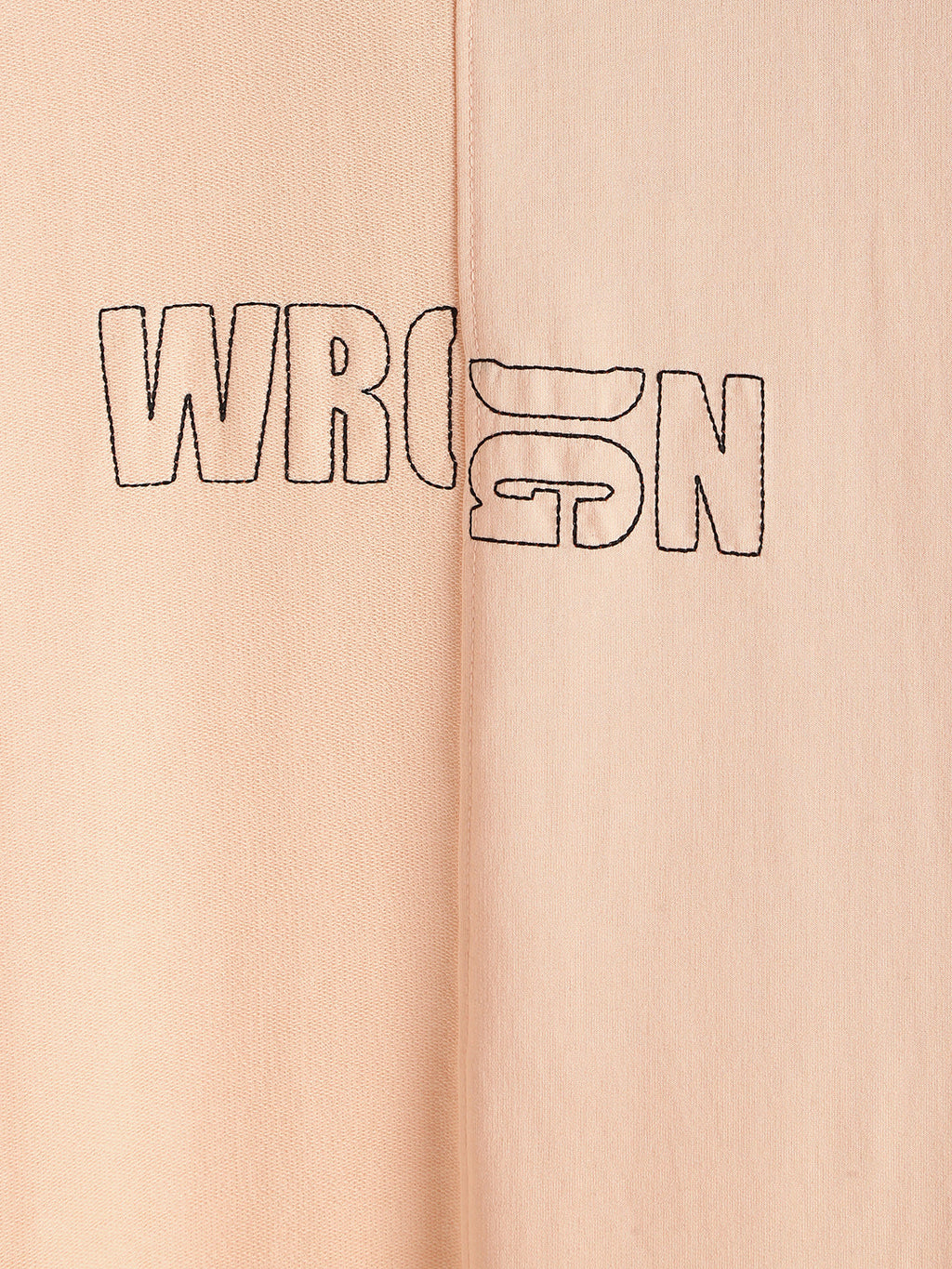 Embroidered Oversized Fit T-Shirt | Peach