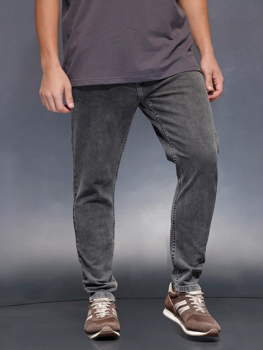 Men's skinny fit stretch jeans | Dark Grey