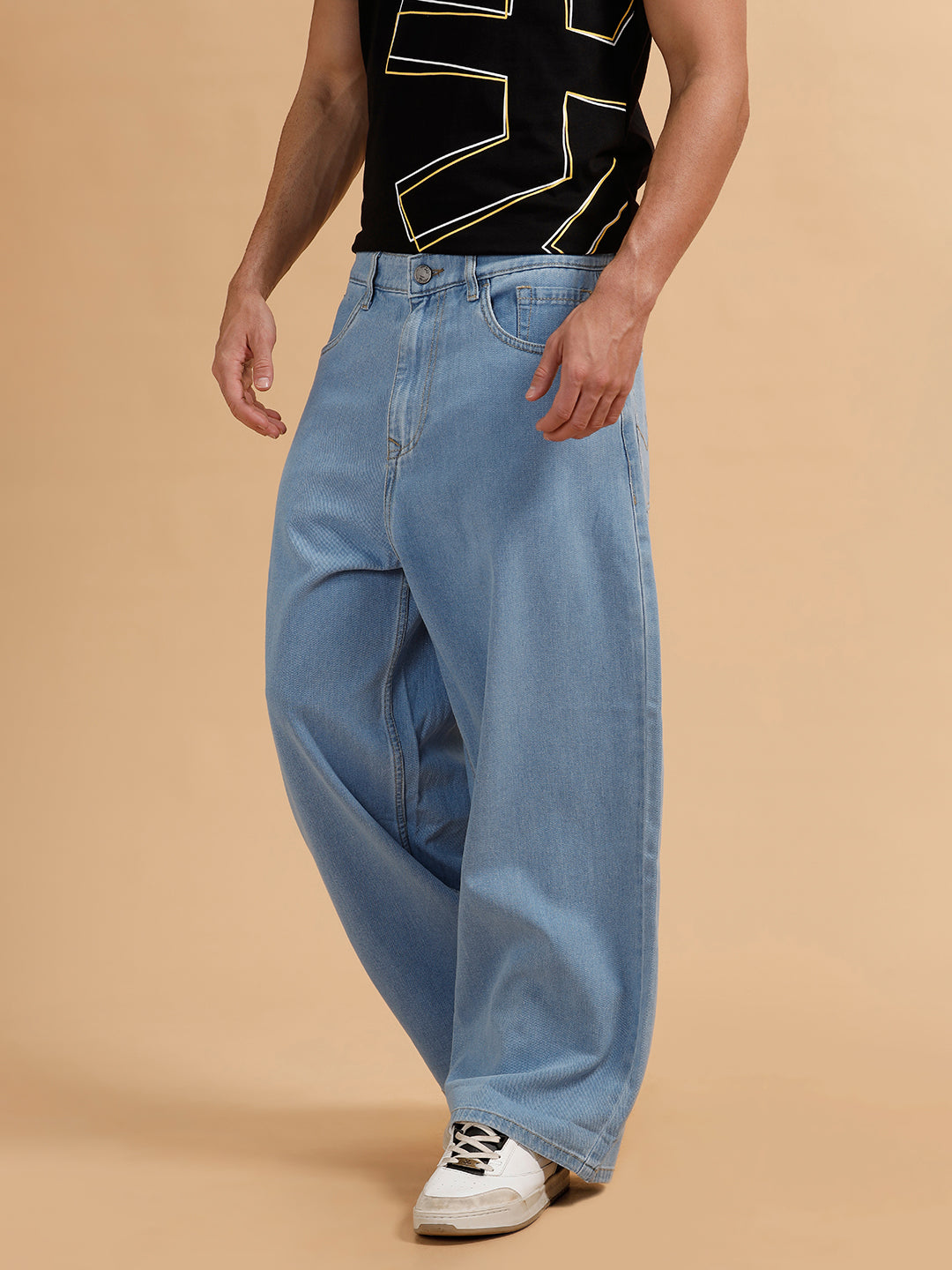 Casual Baggy Fit Jeans | Light Blue