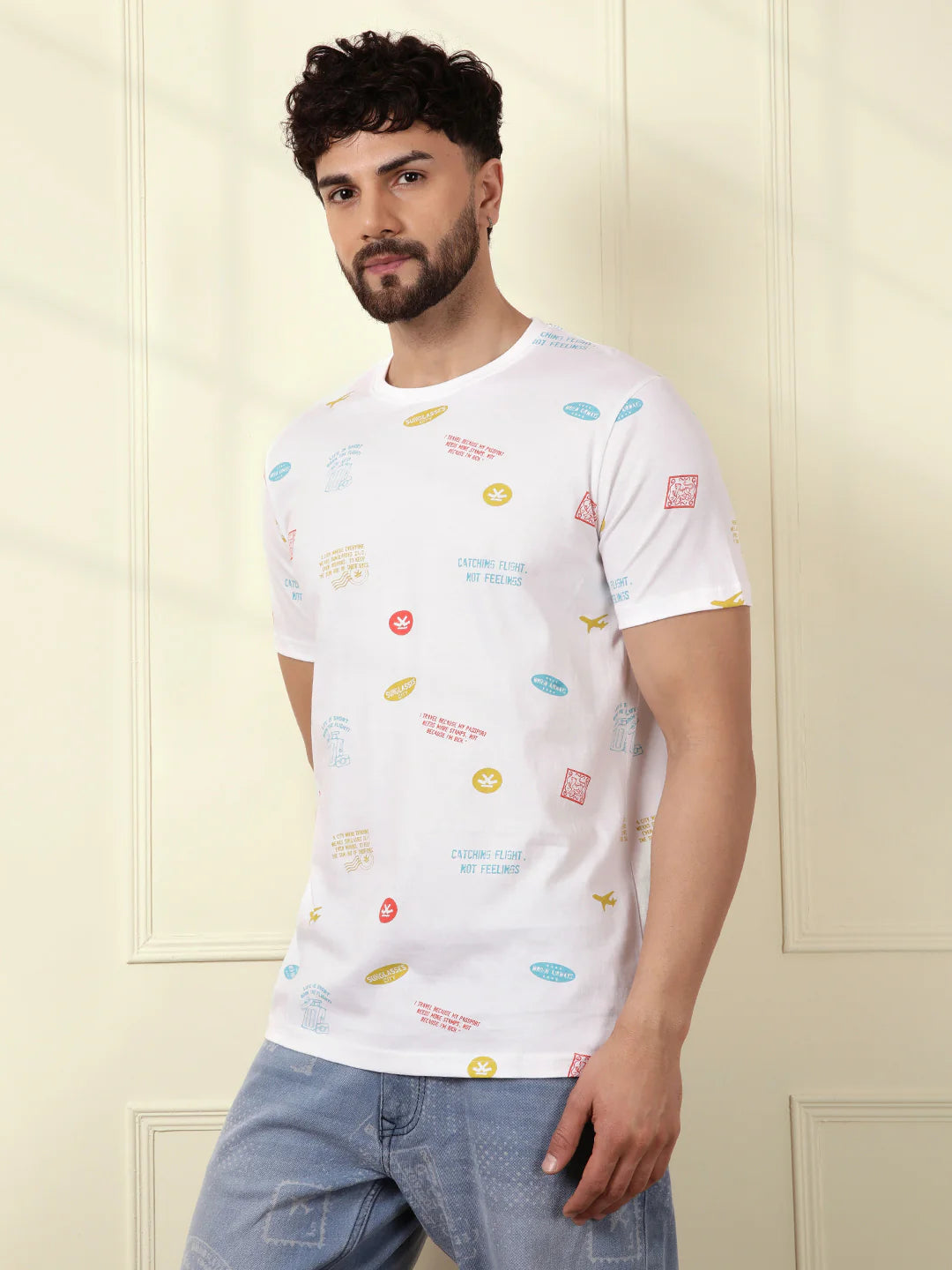Travel Tags AOP T-Shirt