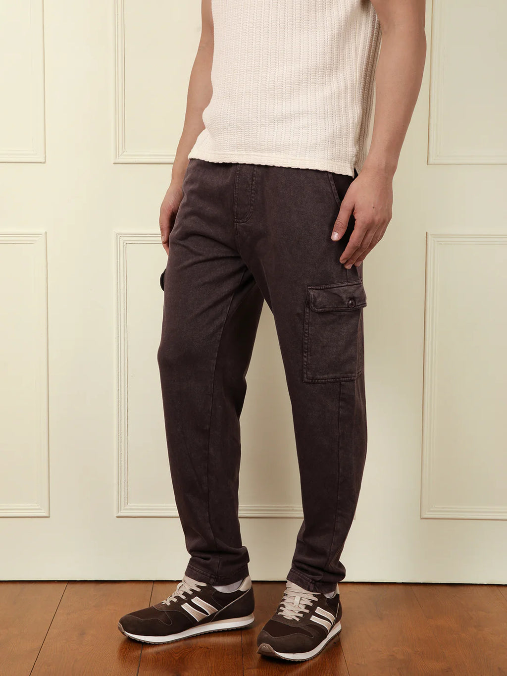 Acid Washed Jogger | Dark Brown