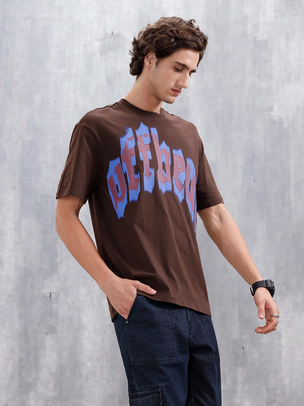 Oversized Graphic T-Shirt | Dark Brown