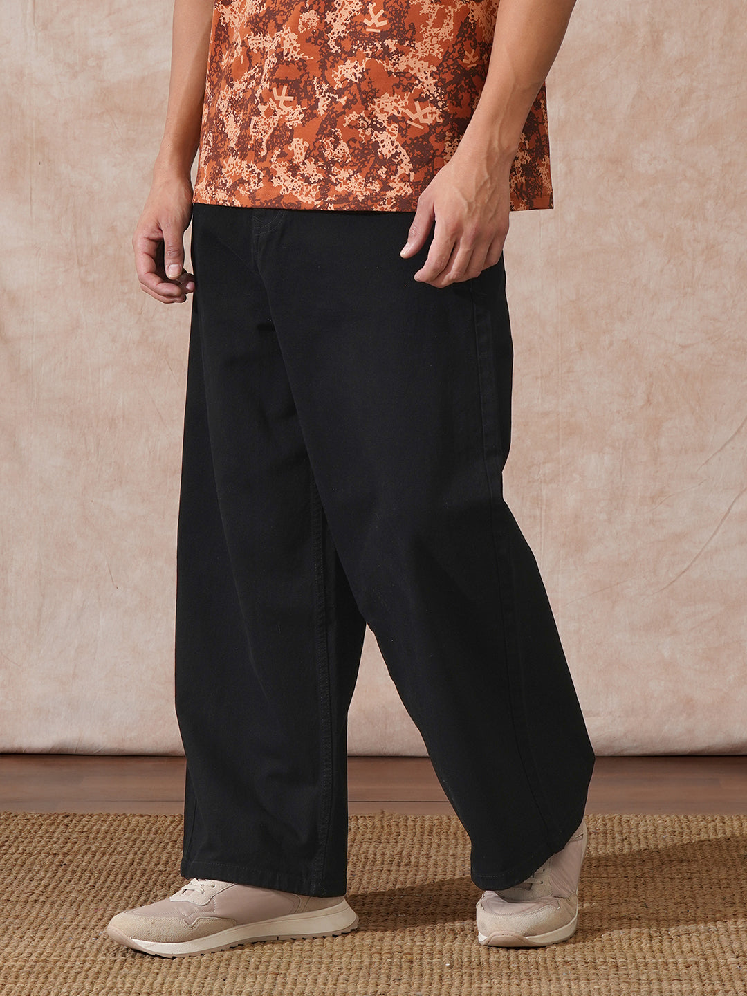 Casual Baggy Fit Jeans | Black