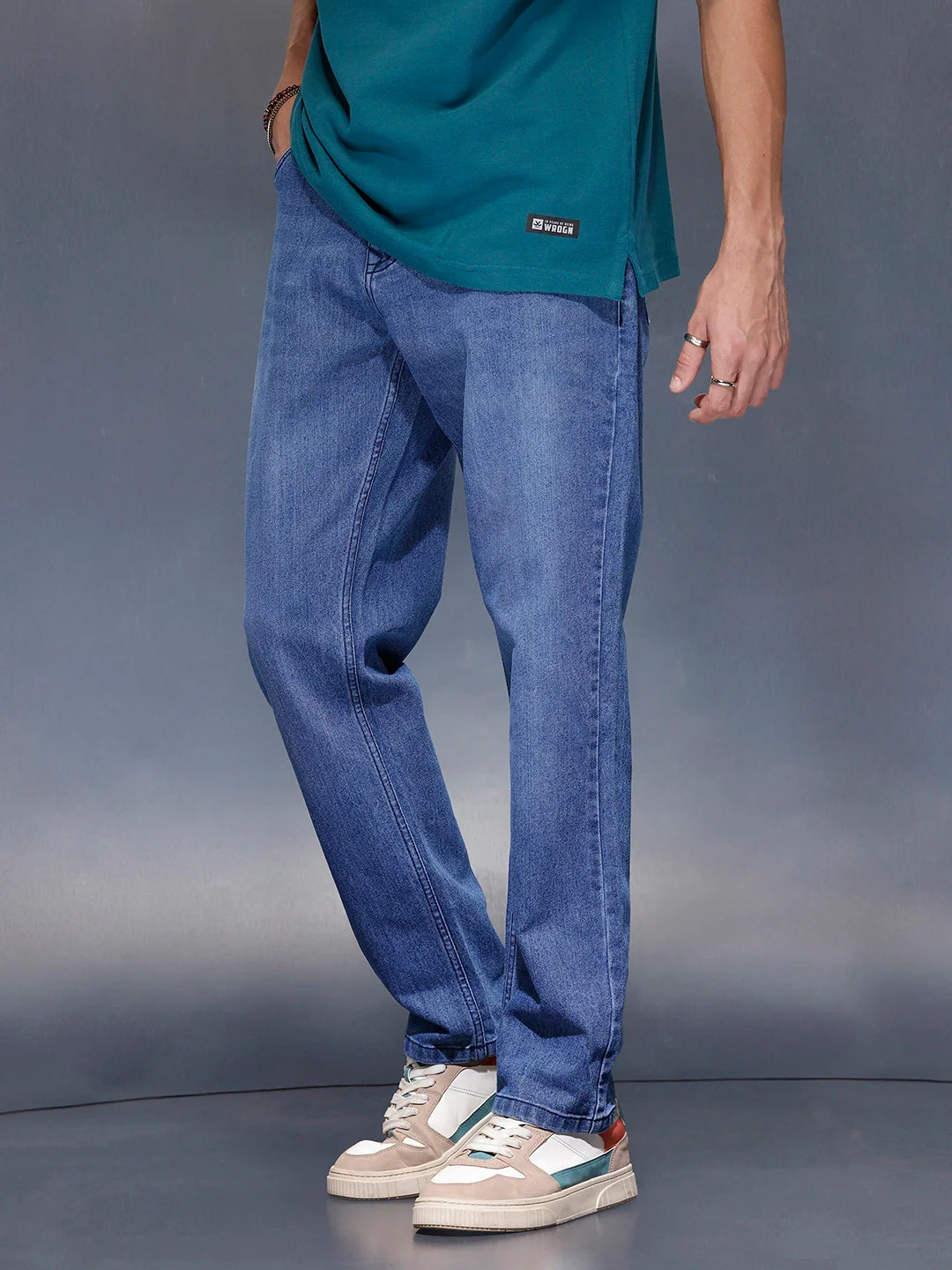 Men’s Timeless Mid-Wash Blue Jeans | Darkstone