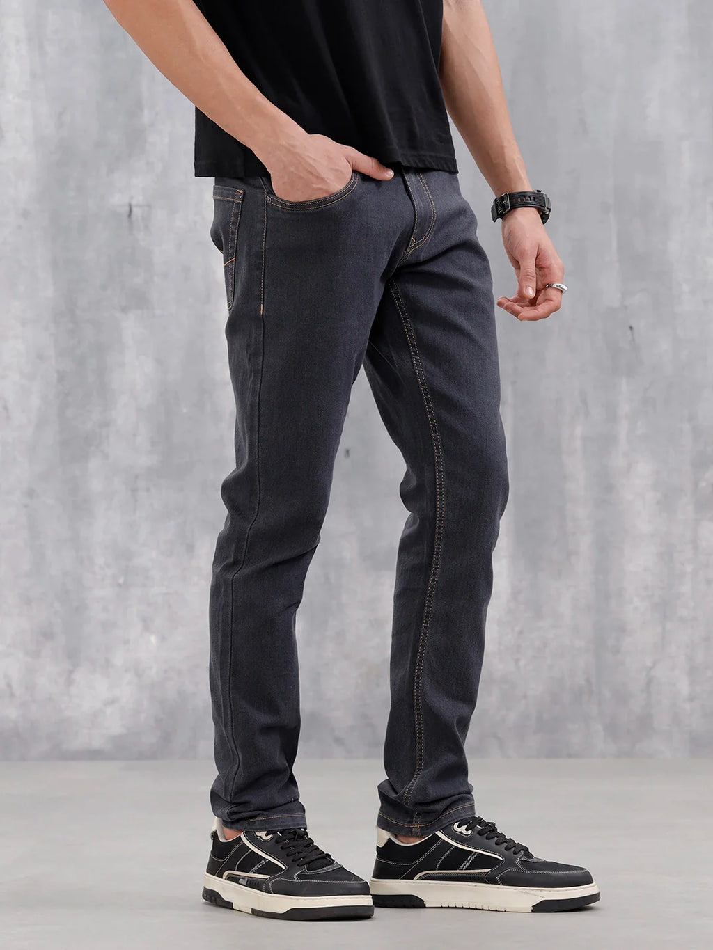 Men's Casual Slim Fit Jeans | Grey
