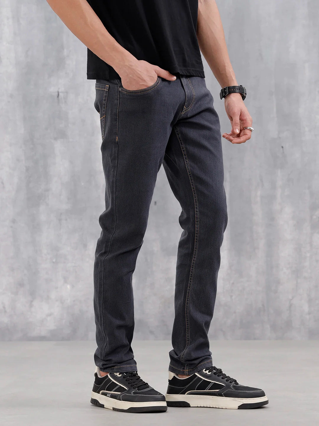 Men's Casual Slim Fit Jeans | Grey
