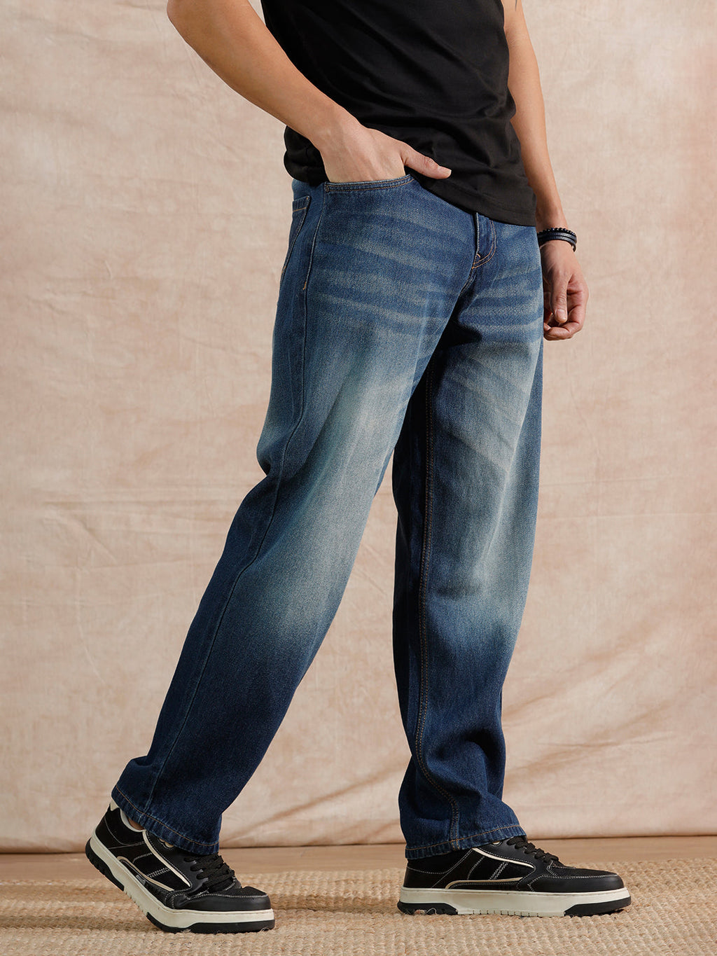 Casual Loose Fit Jeans | Dark Stone