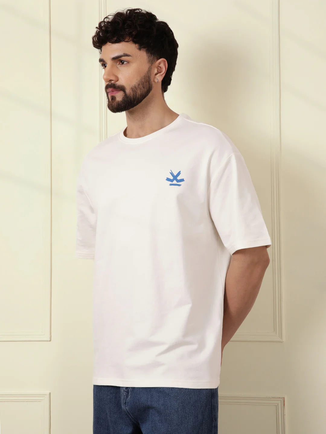 Heavy GSM Printed Picasso T-Shirt | Off White
