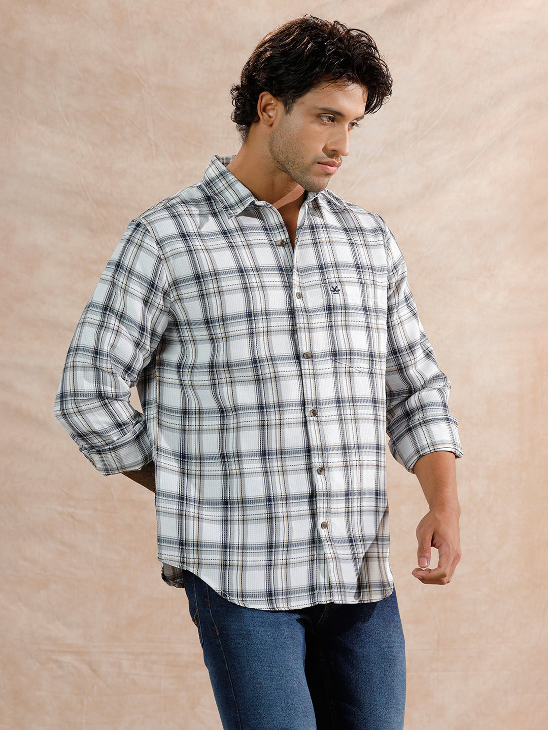 Dobby Textured Regular Fit Shirt | Black