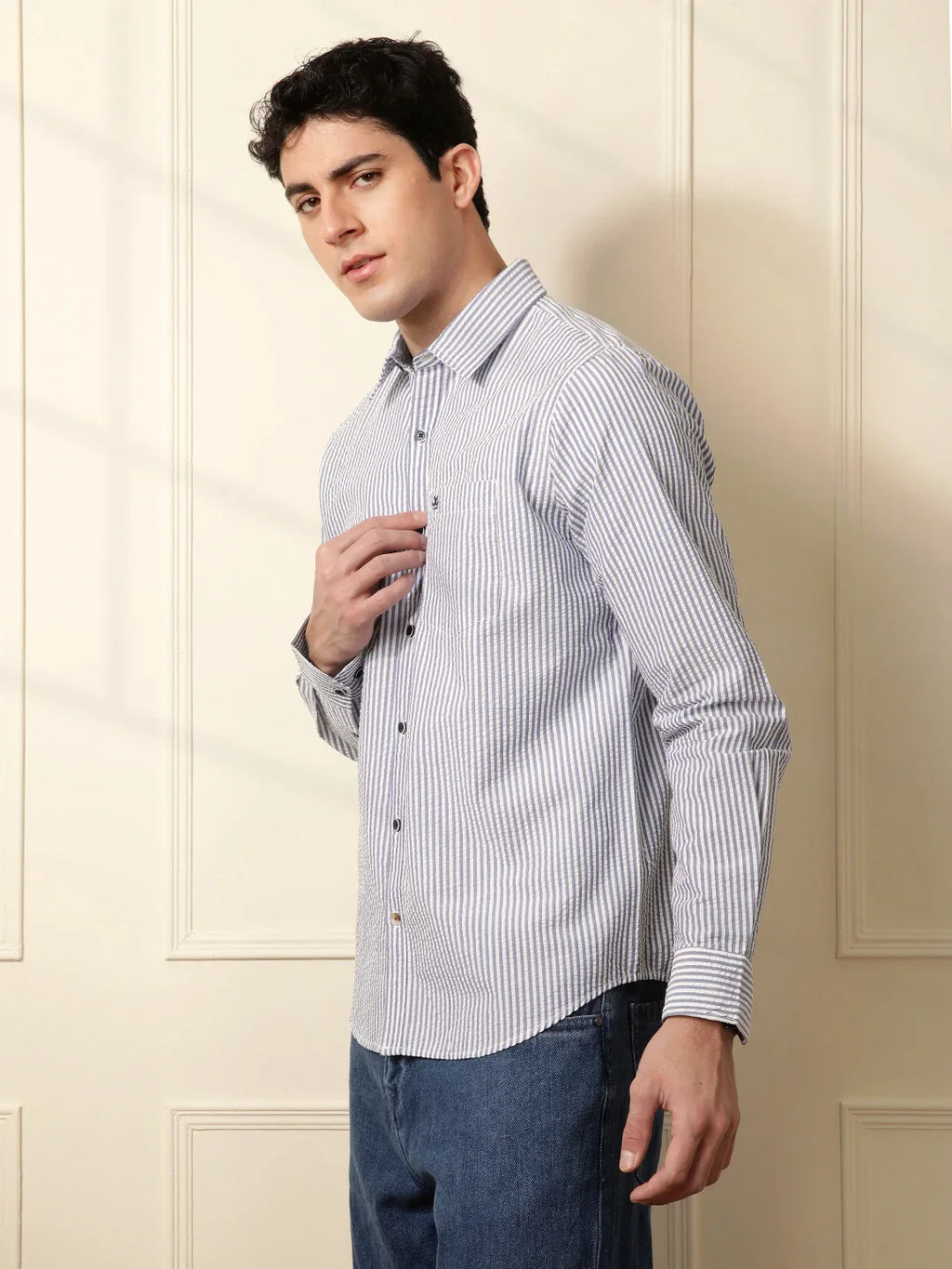 Classic Striped Shirt in Blue