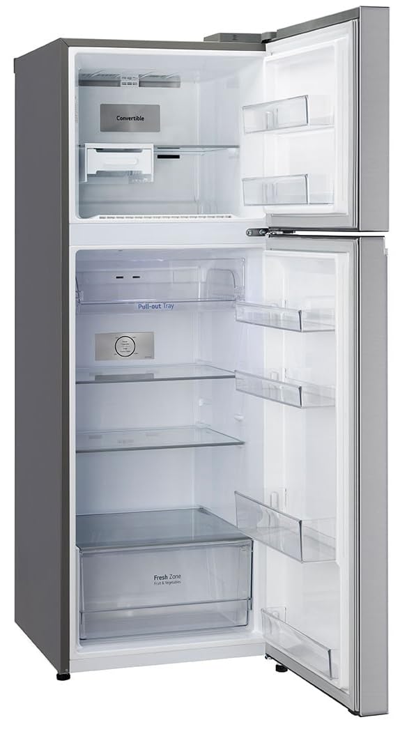 LG 322 L 3 Star Frost-Free Smart Inverter Double Door Refrigerator (GL-S342SDSX, Dazzle Steel, Convertible with Express Freeze)