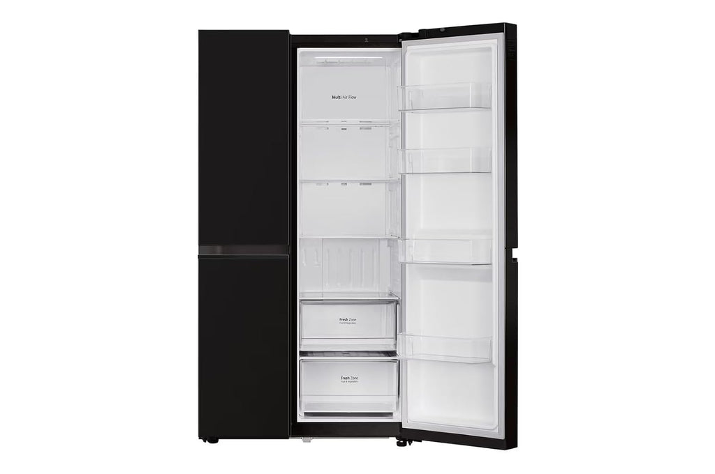 LG 650L Side-by-Side Refrigerator, Convertible, Multi-Air Flow Western Black, 3 Star (GL-B257JWB3)