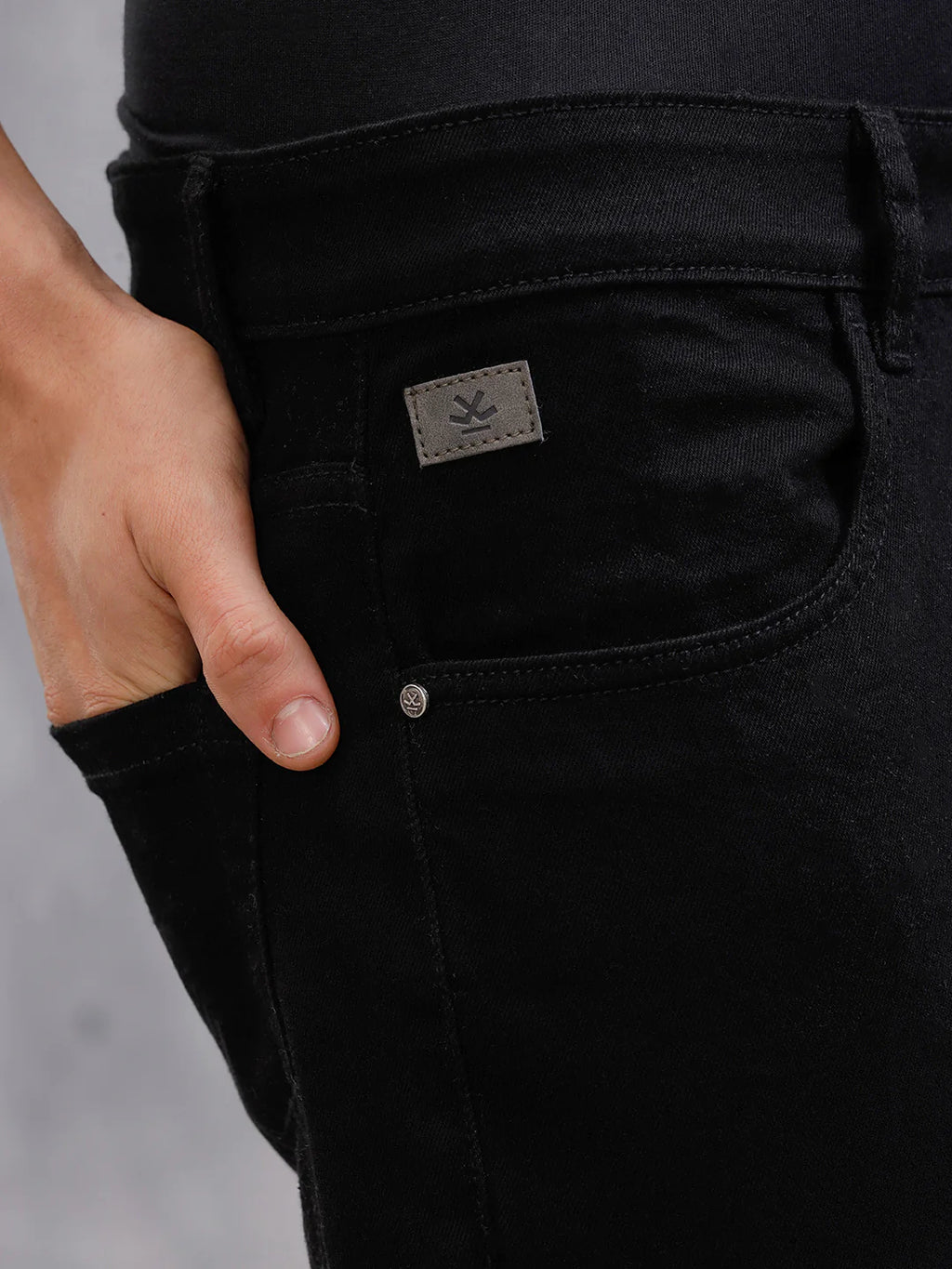 Straight Fit Jet Black Jeans