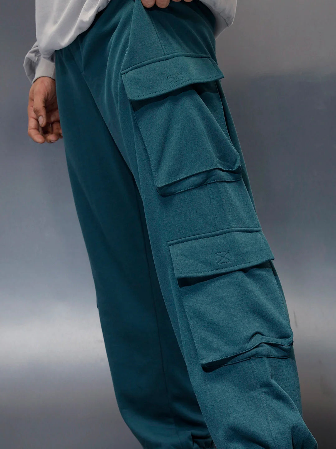 Casual Utility Pocket Joggers for Men  | Green