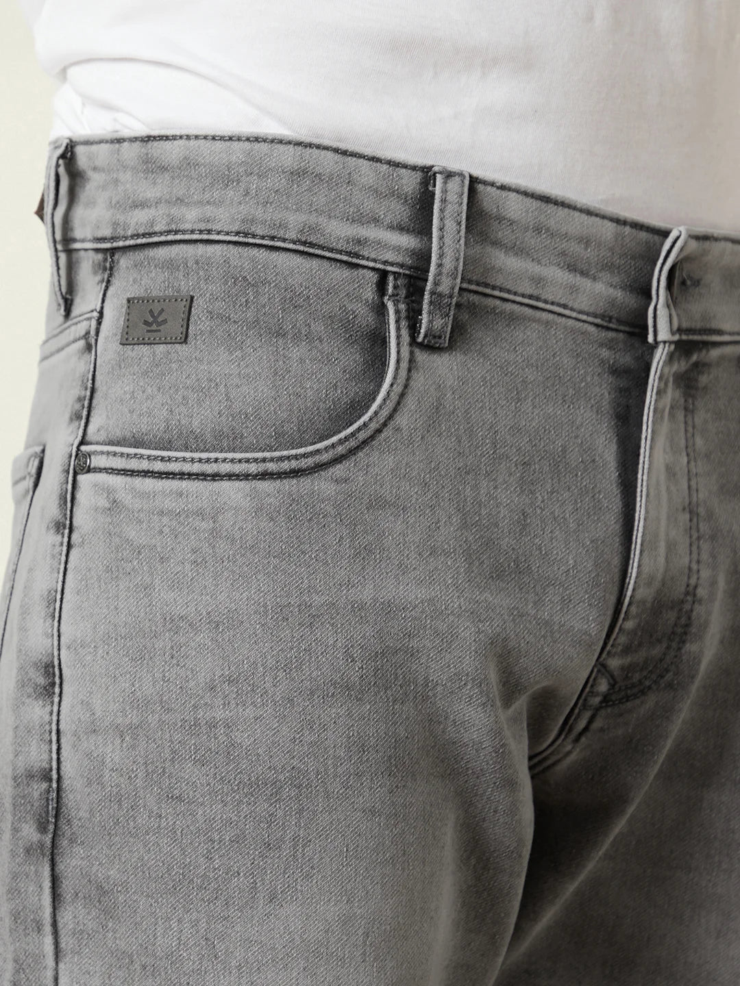 Washed Straight Fit Jeans | Grey