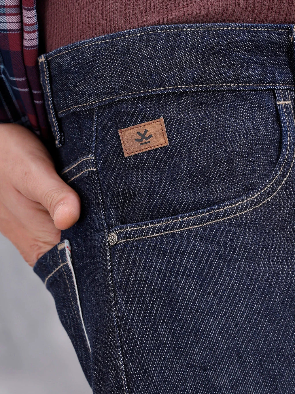 Straight Fit Selvedge Denim Jeans | Dark Stone