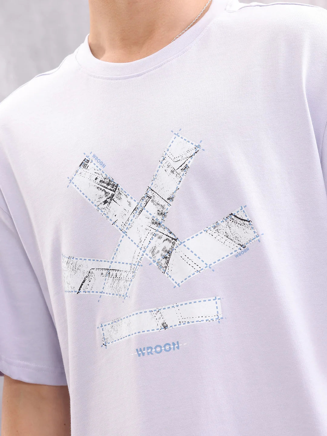 Brand Carrier Graphic Printed Oversized Fit T-shirt | Lavender