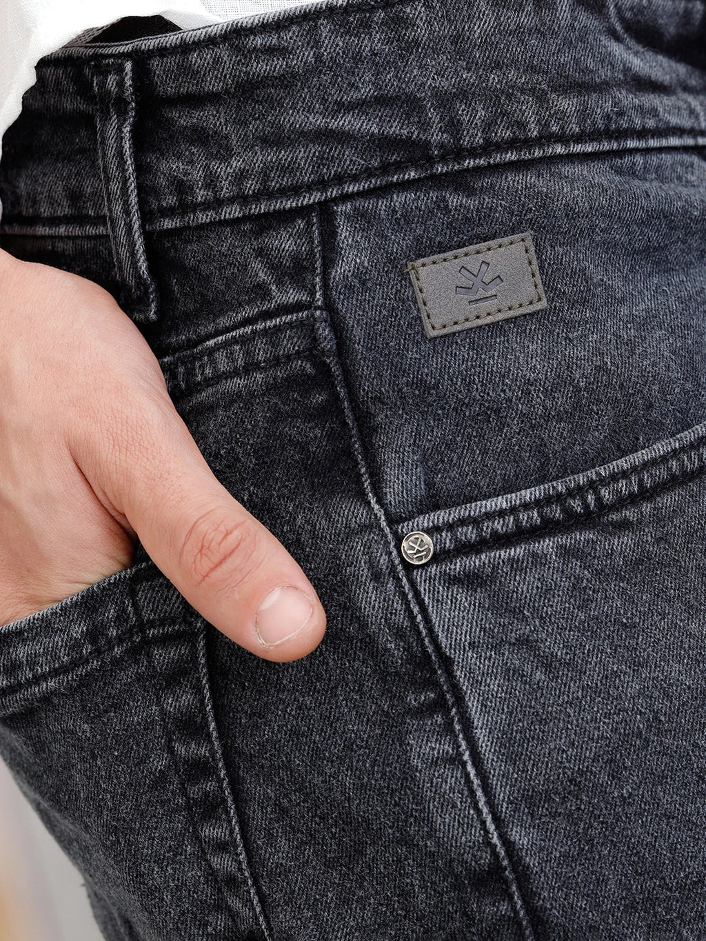 Mid Washed Slim Fit Jeans | Grey