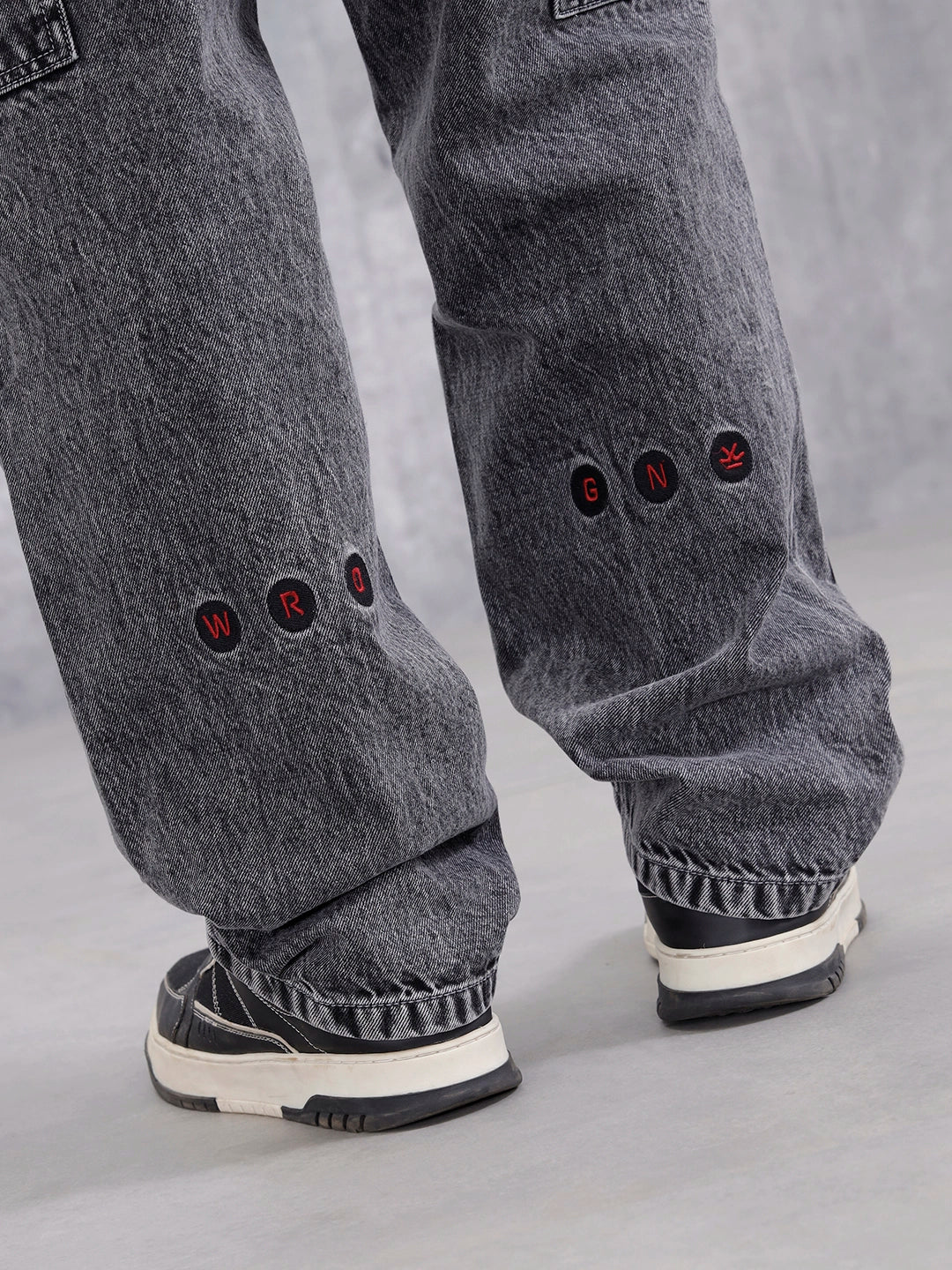 Men's Loose Fit Carpenter Cargo Jeans | Grey