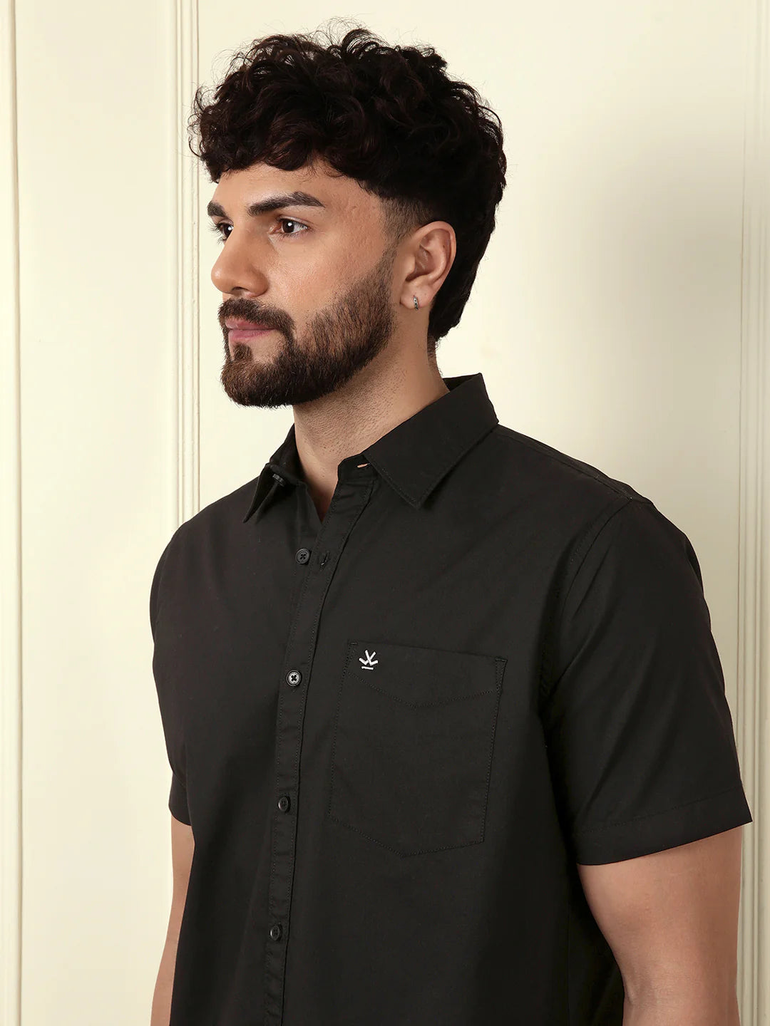 Bold Smart Casual Black Shirt