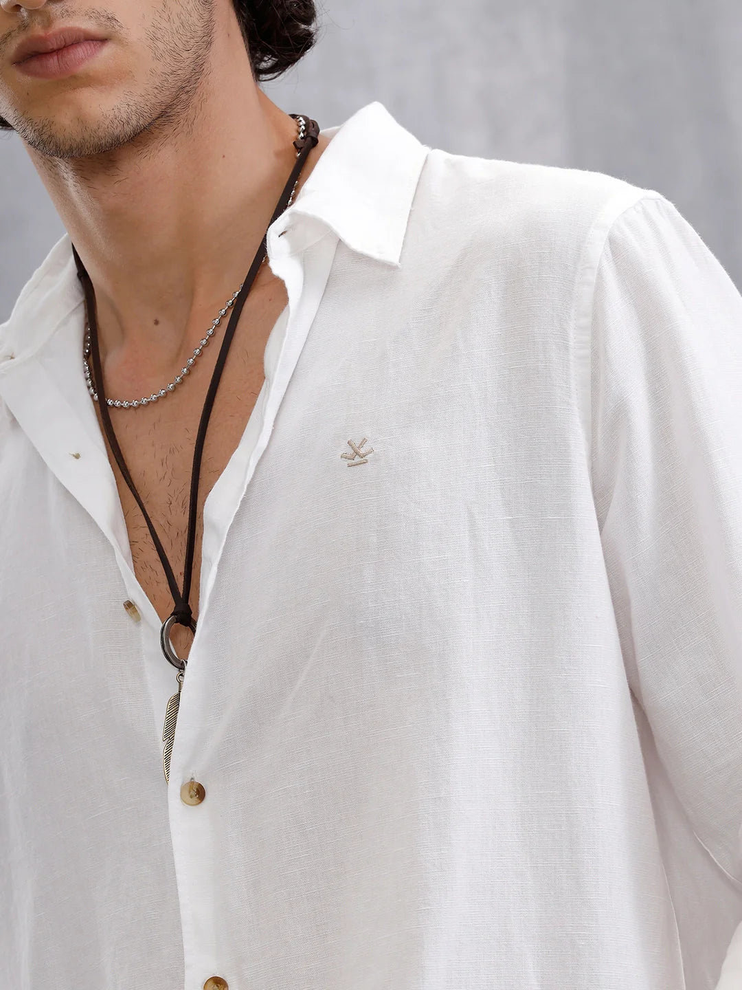 Classic Comfort Linen Shirt | White