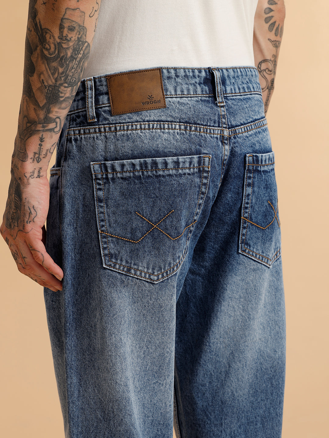 Heavy Fade Anti Fit Jeans | Blue