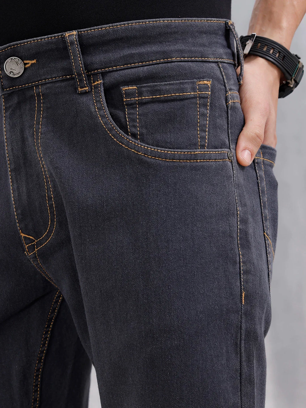 Men's Casual Slim Fit Jeans | Grey