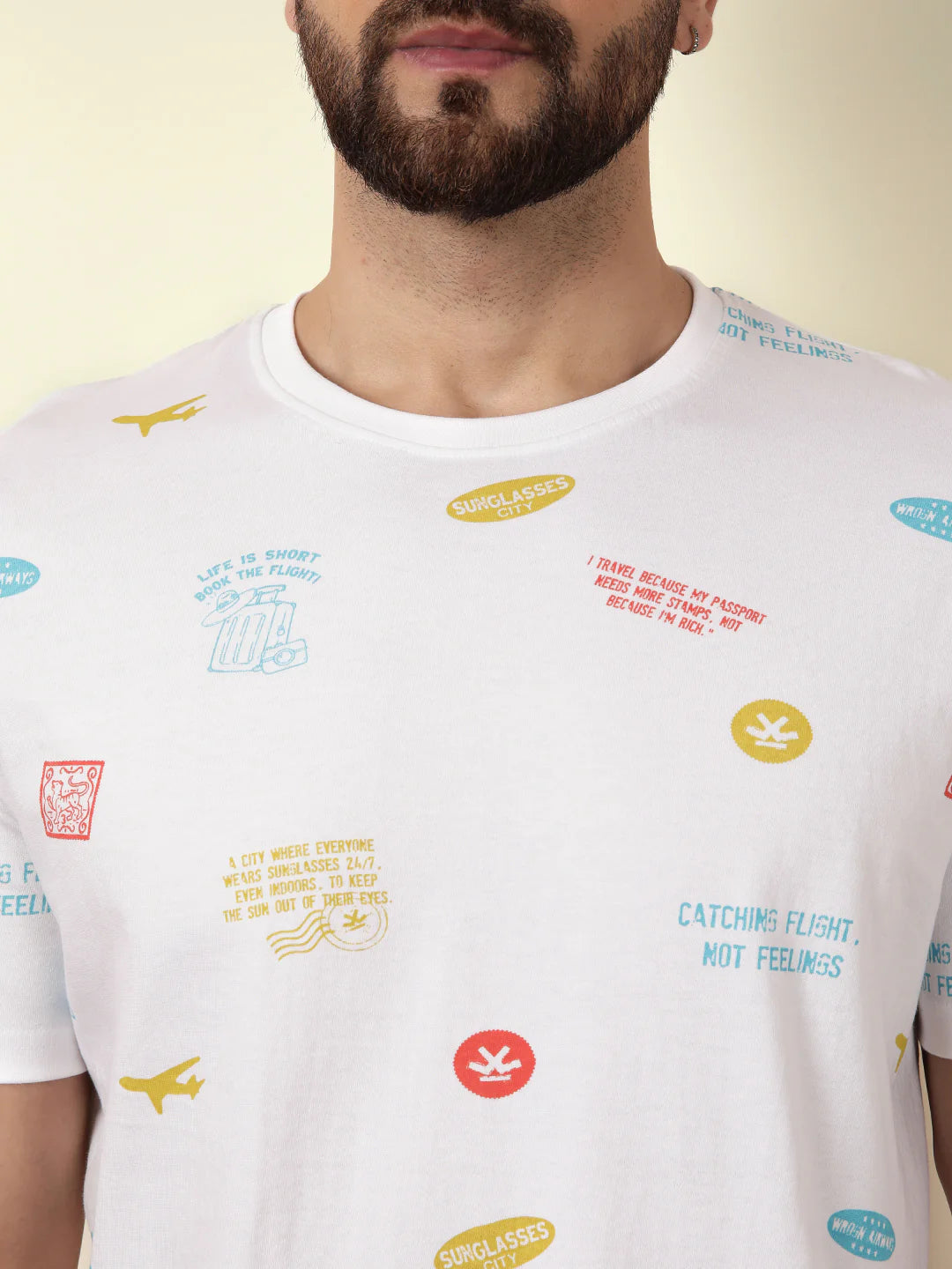 Travel Tags AOP T-Shirt