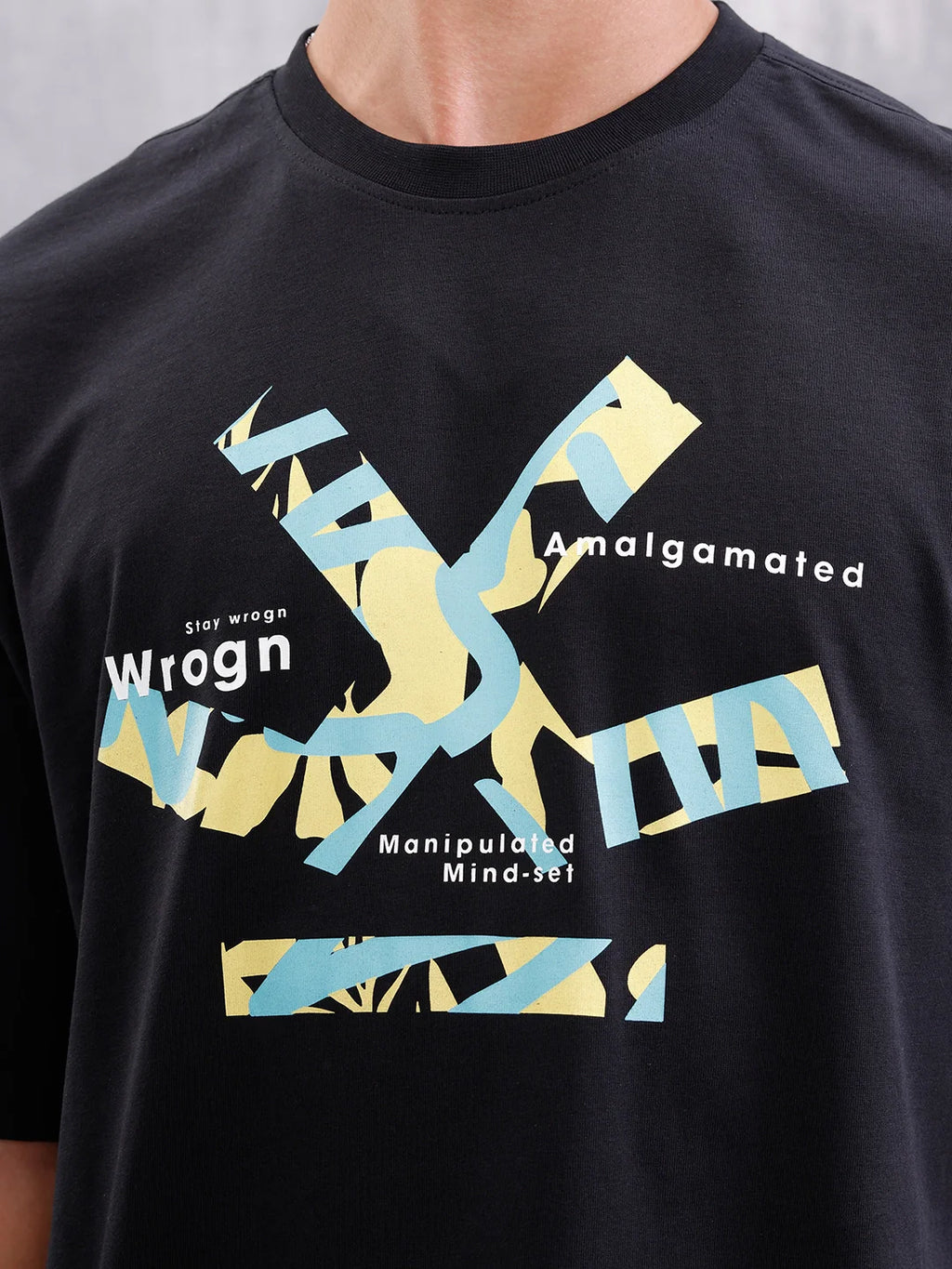 Brand Carrier Graphic Printed Oversized Fit T-shirt | Black