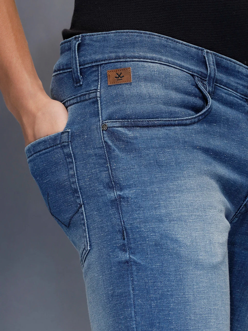 Men's casual skinny fit jeans  | Blue