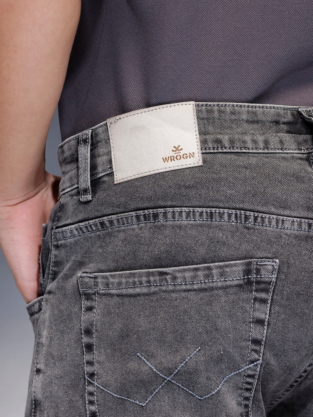 Men's skinny fit stretch jeans | Dark Grey