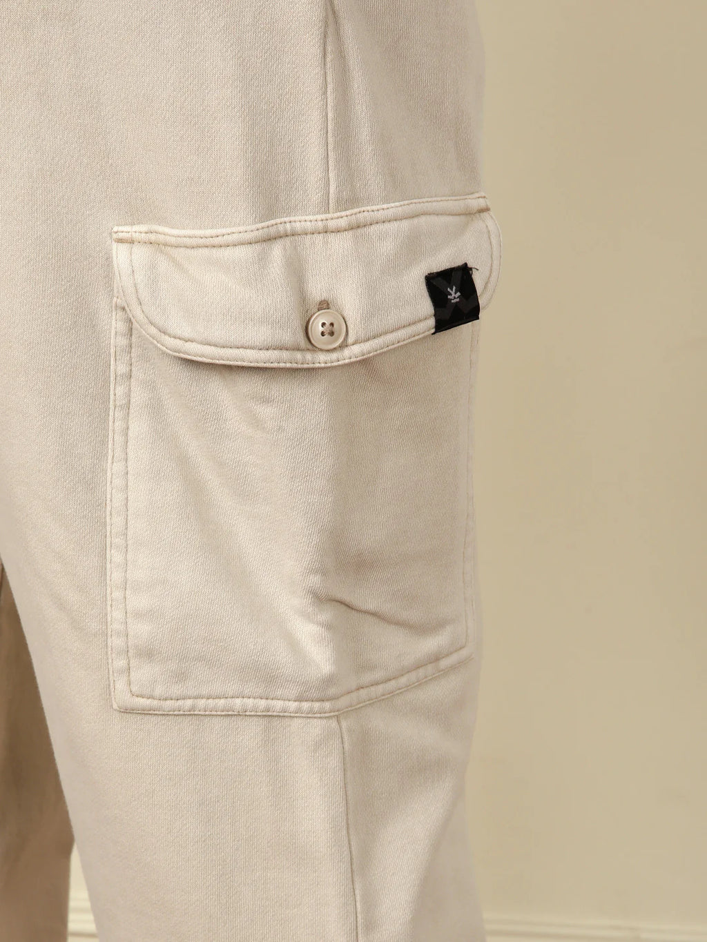 Acid Washed Jogger | Beige