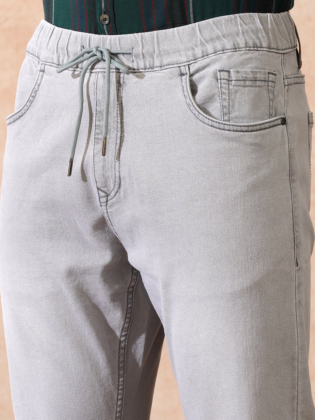 Faded Denim Jogger | Grey