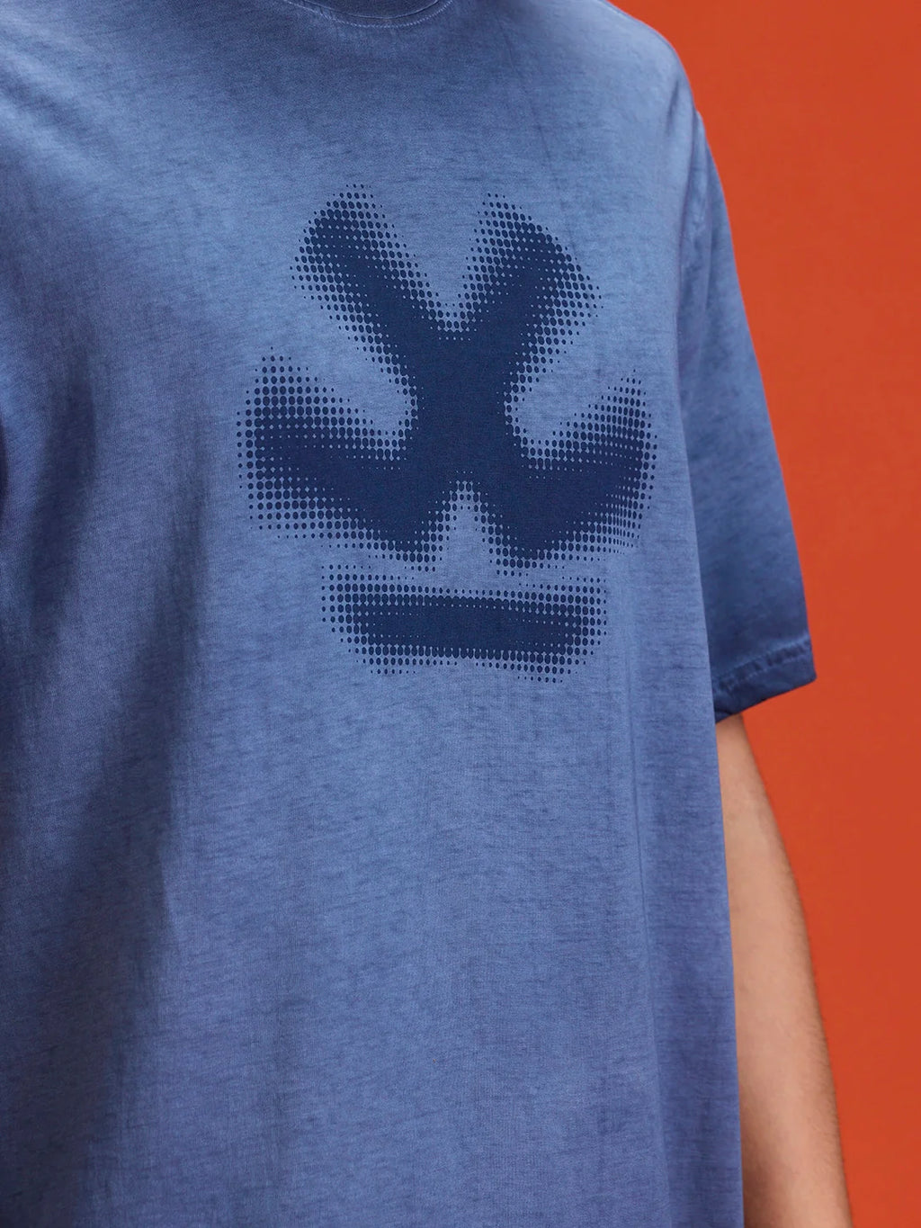 Wrogn branded washed oversized fit t-shirt | Blue