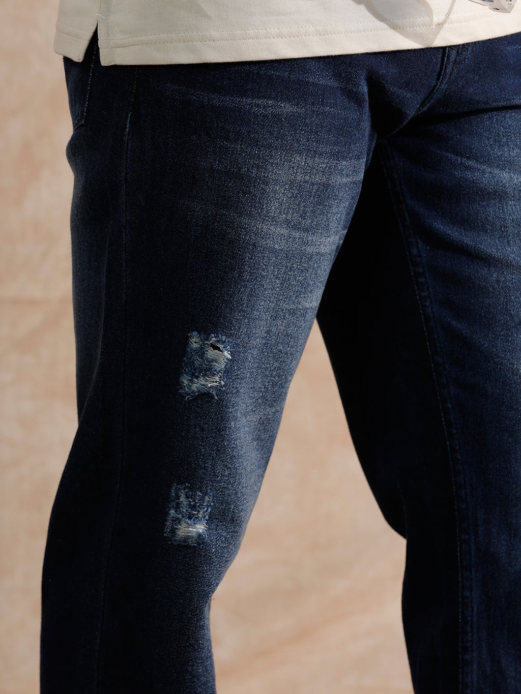 Distressed Anti Fit Jeans | Blue