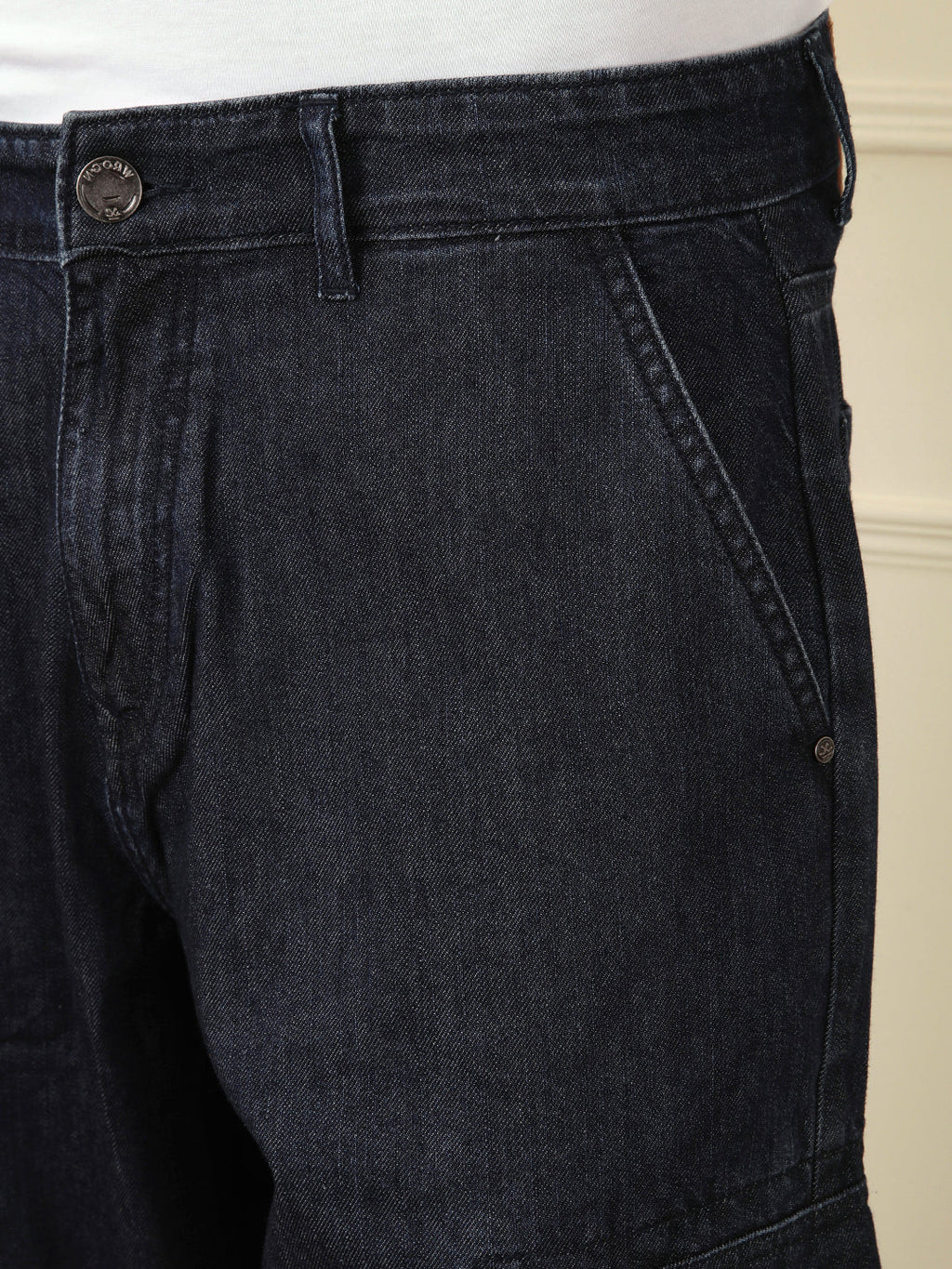 Loose Fit Blue Cargo Jeans