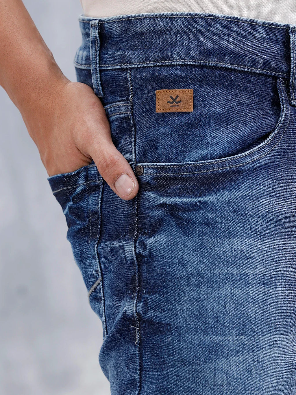 Men's Casual Slim Fit Jeans  | Dark Blue