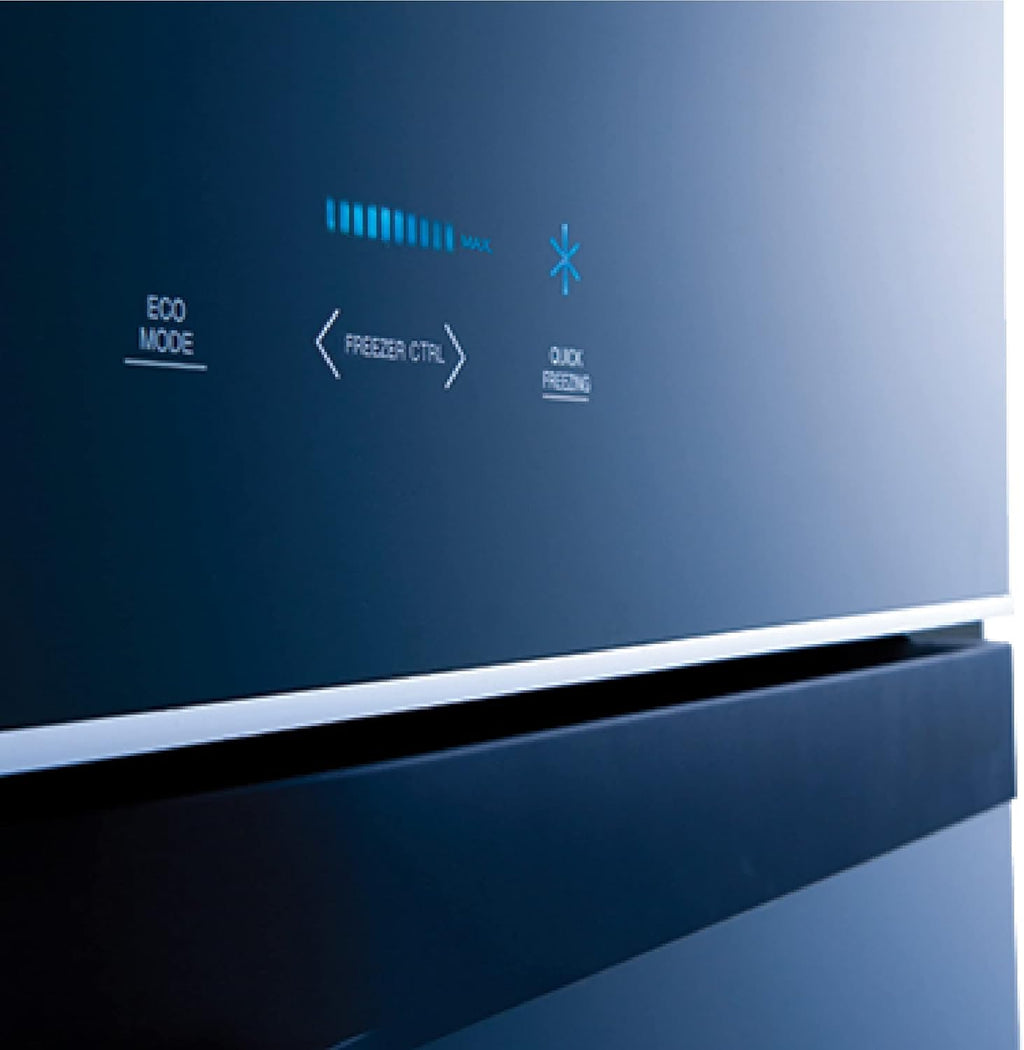 Toshiba, Frost Free, Double Door, 608 Ltrs, Real Inverter, 1 Star, Black Glass Finish, Auto Ice Maker,GR-RT835WE-PGI(22)