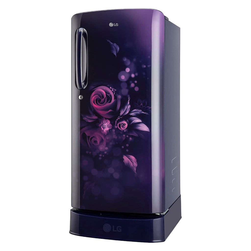 LG 185 L Direct Cool Single Door 5 Star Refrigerator with Base Drawer (Blue Ilan, GL-D201ABIU)