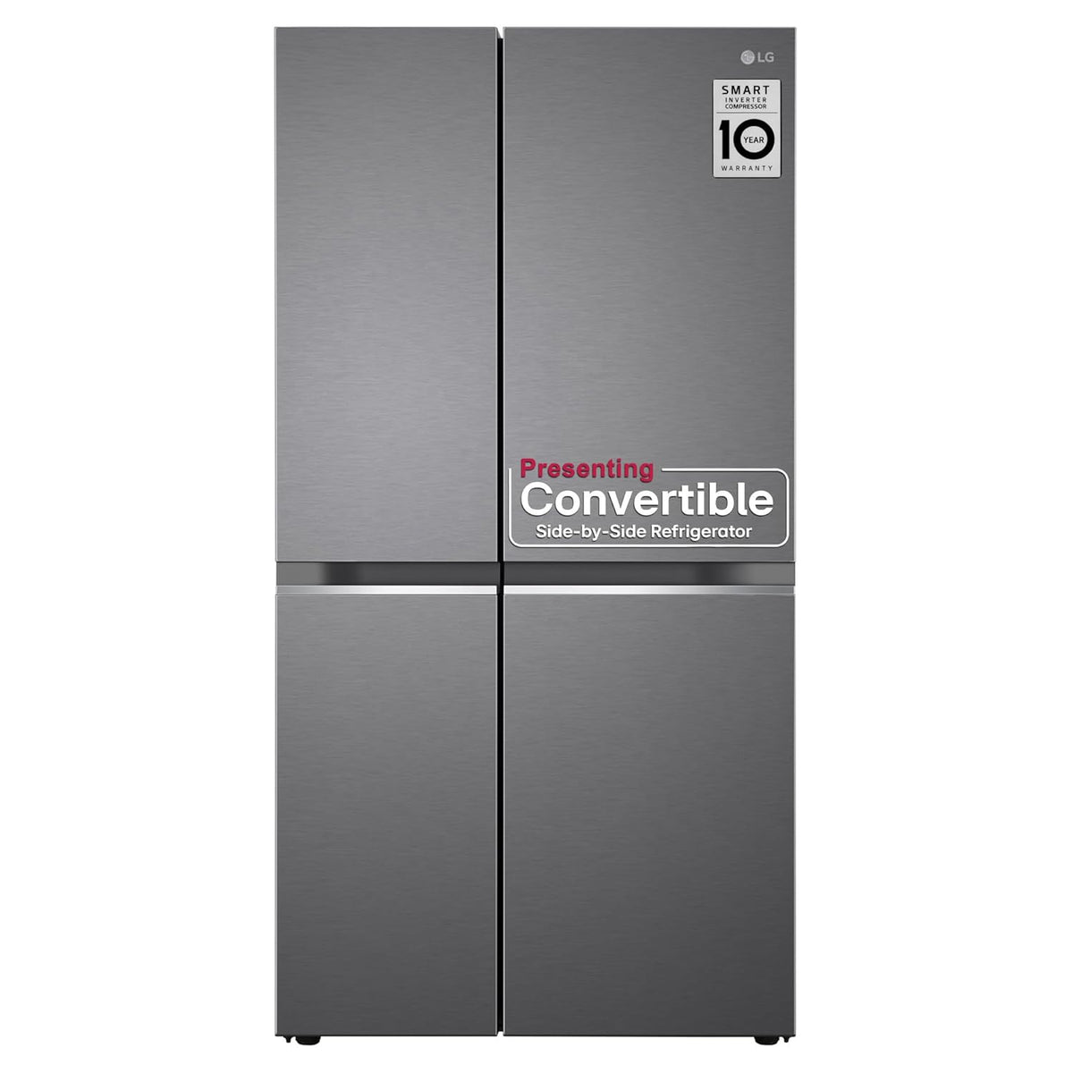 LG 650 L, 3 Star, S Frost Free Double Door Side by Side Refrigerator (GL-B257HDS3, Dazzle Steel, Express Freeze)
