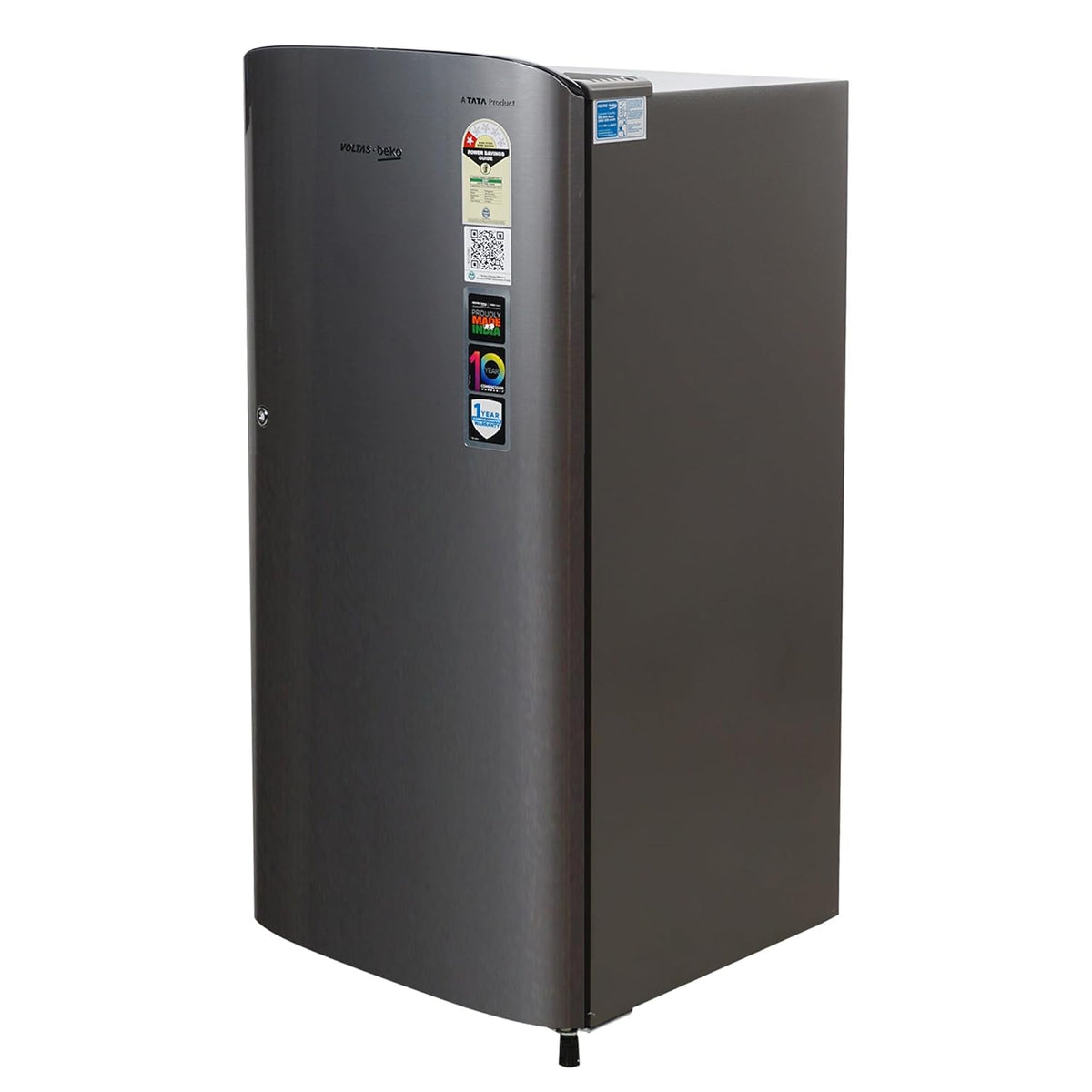 Voltas Beko by A Tata Product 175 L Direct Cool Single Door 1 Star Refrigerator (HAIRLINE SILVER, RDC208E1/D0XIR0M0000GD)