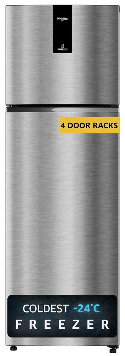 Whirlpool 235L 2 Star Intellifresh Inverter Frost-Free Double Door Refrigerator (IF INV ELT DF278 German Steel, (2S) TL, Grey)-(Used condition)