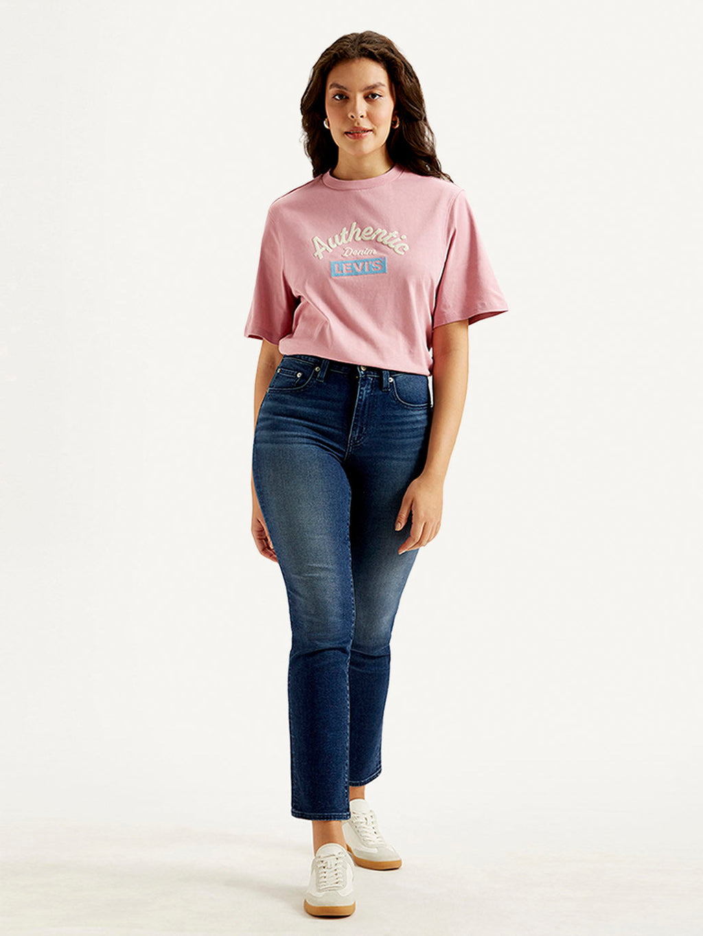 Women's 724 Blue Straight Fit High Rise Jeans